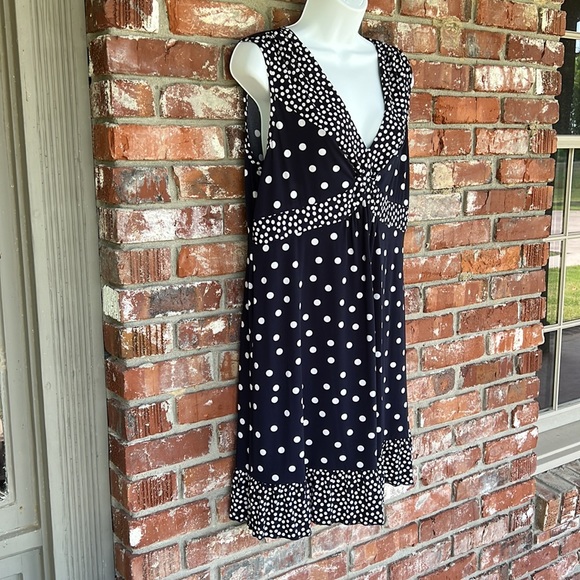 MSK Navy and white midi dress NWT Size 14 - Picture 2 of 7